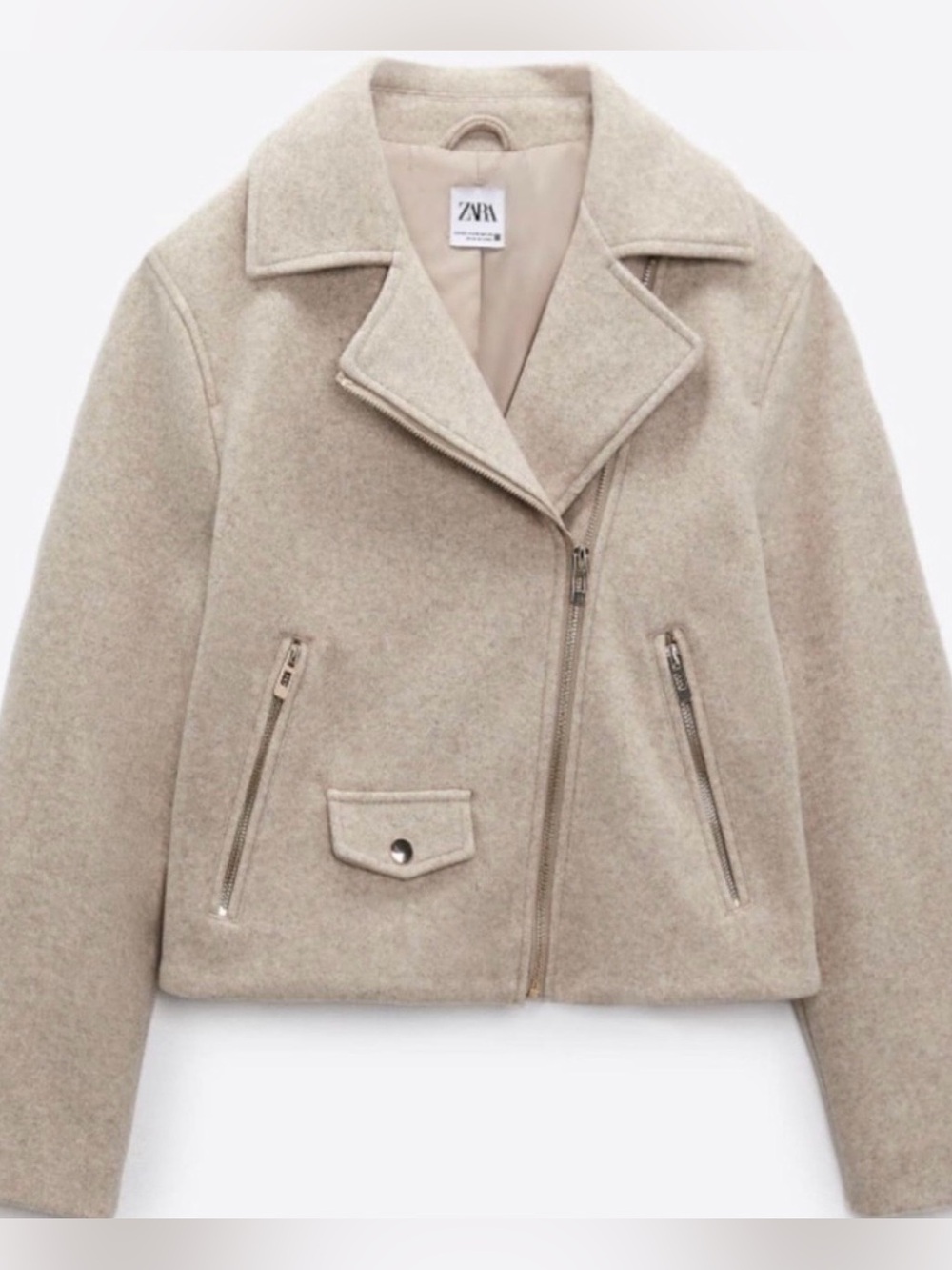 Zara Women’s Jacket With Asymmetrical Zip